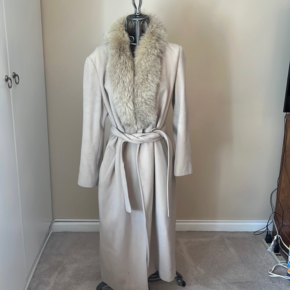 Jackets & Coats Full Length Camel Coat With Real Fox Fur Collar Poshmark